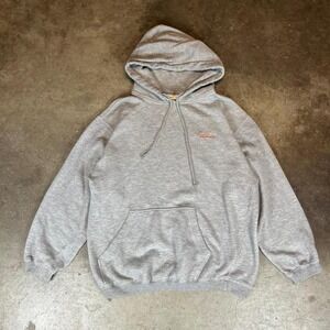 Vintage Y2K Zumiez grey hoodie with orange logo Size men's large